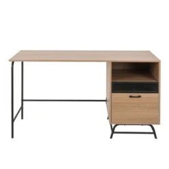 Light Oak Finish Computer Table Home Office Desk - 29.25" H X 55.25" W X 21.75" D - Oak -Felloweis Store f3e42cd7 376c 48fc a4da 9551f944b55d
