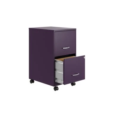 Space Solutions 18" 2 Drawer Mobile Smart Vertical File Cabinet, Teal - Yellow - Letter 11 Space Solutions 18" 2 Drawer Mobile Smart Vertical File Cabinet, Teal - Yellow - Letter - Image 11