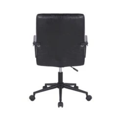 Porthos Home Pei Office Chair, Tufted PU Leather, Steel Swivel Base - White -Felloweis Store f4c9cc0d 673e 44b7 b5f5 657856975334