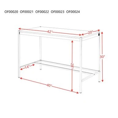 Writing Desk Computer Table With USB Port - Pink 7 Writing Desk Computer Table With USB Port - Pink - Image 7