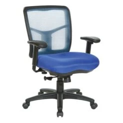 Breathable Mesh Back Office Chair With Upholstered Fabric Seat - Orange -Felloweis Store f649a623 9fa6 4765 82c9 f5b8afe6f828