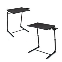 Portable Computer Table Office Desk Height & Angle Adjusting Furniture, Set Of 2 - Black -Felloweis Store f708cd05 2b76 4aa7 b9d8 55af961c646d