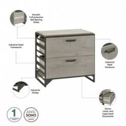 Lateral File Cabinet In Rustic Grey - Grey 37 Lateral File Cabinet In Rustic Grey - Grey -Felloweis Store f7810d78 b356 4b48 968e 24bef82bb6c2