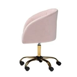Baxton Studio Ravenna Contemporary Glam And Luxe Velvet Fabric And Gold Metal Swivel Office Chair - Blush Pink, Gold -Felloweis Store f83b9e5c c8f9 443e 9fb3 87ece3246fe5
