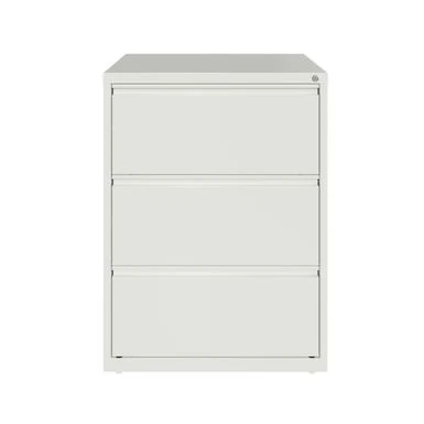 Hirsh 30-in Wide HL10000 Series 3 Drawer Lateral File Cabinet, White - White - Legal 2 Hirsh 30-in Wide HL10000 Series 3 Drawer Lateral File Cabinet, White - White - Legal - Image 2