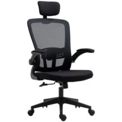 HOMCOM Vinsetto High Back Mesh Chair, Home Office Task Computer Chair With Adjustable Height, Lumbar Back Support, Headrest, And Arms - Black 28 HOMCOM Vinsetto High Back Mesh Chair, Home Office Task Computer Chair With Adjustable Height, Lumbar Back Support, Headrest, And Arms - Black -Felloweis Store f8d9982e 4d4e 487a 9d04 cd359ace8c54