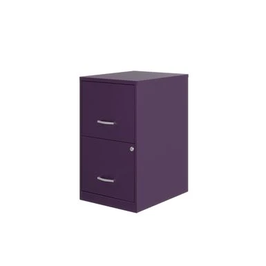 Space Solutions 18in. 2 Drawer Metal File Cabinet, Teal - Purple - Letter 7 Space Solutions 18in. 2 Drawer Metal File Cabinet, Teal - Purple - Letter - Image 7