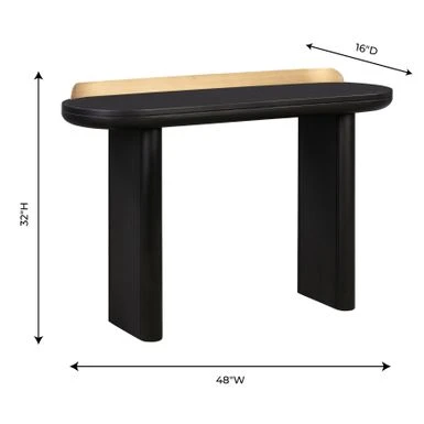 Braden Black Desk/Console Table - Black 9 Braden Black Desk/Console Table - Black - Image 9