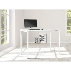 60" Wide Writing Desk In Black Or White - White 36 60" Wide Writing Desk In Black Or White - White -Felloweis Store fb8f3028 5fe7 4d08 a47a 882b1dea2c4e