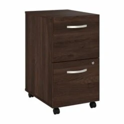 Hybrid 2 Drawer Mobile File Cabinet By Bush Business Furniture - Black Walnut -Felloweis Store fb947b1b e957 4b24 8d52 aca2088495fc