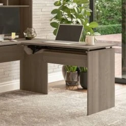 Cabot 3 Position Sit To Stand Desk Return By Bush Furniture - Heather Gray 33 Cabot 3 Position Sit To Stand Desk Return By Bush Furniture - Heather Gray -Felloweis Store fc3abced 1b67 416f bddd a32f5657ce5a