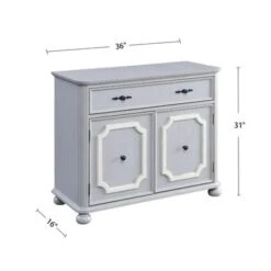 Wood Cabinet With Double Door In Gray Finish - Gray -Felloweis Store fcc6cf40 065d 4927 b9ea 64bd3fb11533