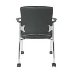Guest Chair In Faux Leather With Carpet Casters - Black 33 Guest Chair In Faux Leather With Carpet Casters - Black -Felloweis Store fce05e23 c5bd 4539 a592 74755ff0c3bc