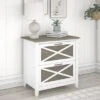 Key West 2 Drawer Lateral File Cabinet By Bush Furniture - Shiplap Gray/Pure White