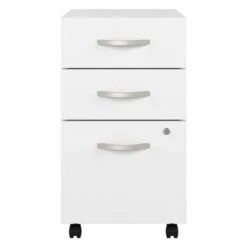 Hybrid 3 Drawer Mobile File Cabinet By Bush Business Furniture - White -Felloweis Store fe1246b8 c82e 48fd aa3b 3f458a4f7575