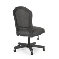 Scilley Upholstered Swivel Office Chair By Christopher Knight Home - Dark Brown + Natural -Felloweis Store fe7914bd ac38 40b6 be81 076382fa4995