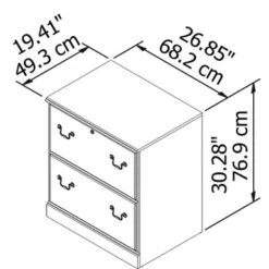 Bush Furniture Saratoga Lateral File Cabinet In Harvest Cherry - Grey -Felloweis Store feb27639 a5e4 46a5 a9a0 1b67c3a9333a