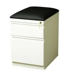 Hirsh 20" D Mobile Pedestal Box File Cabinet With Seat Cushion,White - White -Felloweis Store fec449e2 14f6 4480 aaa3 69e4f43ec5cf
